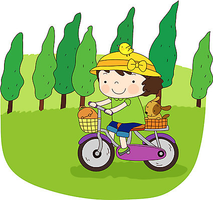 EPS 주간 전신 여자 어린이라이프 초등학생 어린이 여행 일러스트 휴가 한명 사람 앉기 소녀 야외 자전거 개 여자만 여자한명만 어린이만 소녀만 소녀한명만 국내일러스트 자연요소 1 학생 라이프스타일 포유류 모션 바이크 파일형식 벡터