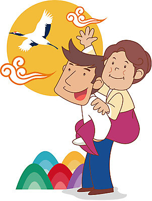 EPS 클립아트 커플 여자 남자 할머니 일러스트 사람 두명 전통문양 자녀 한복 감사 구름문양 효도 환갑잔치 노인만 성인만 국내일러스트 한국전통 전통 문양 기념일 노년 감정 컨셉 관계 전통의상 파일형식 벡터 구름_자연