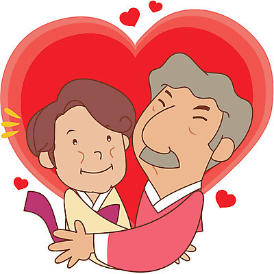 EPS 클립아트 캐릭터 부부 커플 여자 할아버지 노년 남자 할머니 일러스트 사랑 사람 두명 하트 실버 한복 정 환갑잔치 노인만 성인만 일러캐릭터 모양 한국전통 기념일 감정 관계 성인 전통의상 파일형식 벡터