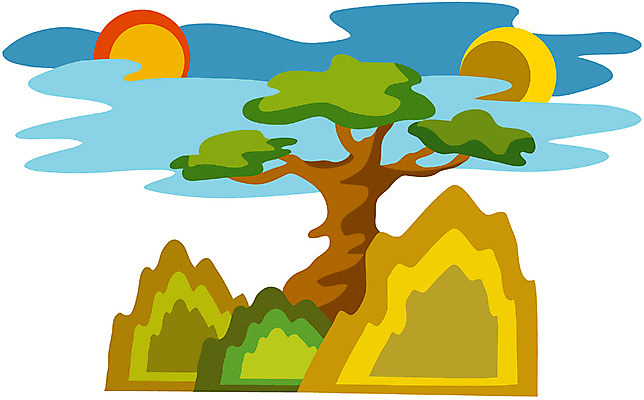 EPS 클립아트 나무 식물 일러스트 풍경 사람없음 전통문양 소나무 환갑잔치 국내일러스트 전통 문양 기념일 파일형식 벡터