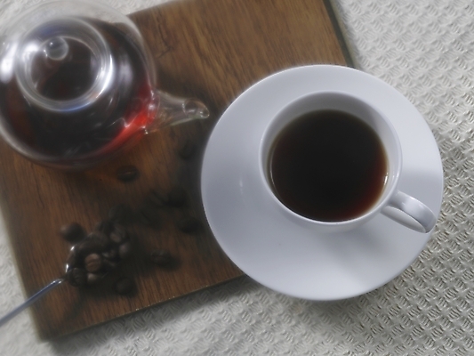 포토 JPG 스튜디오촬영 커피 음료 음식 주전자 쟁반 실내 사람없음 하이앵글 숟가락 원두 커피잔 찻잔 티스푼 찻주전자 원두커피 유리주전자 국내포토 뷰포인트 유리 주방용품 잔 수저 내부 파일형식