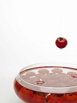 포토 JPG 스튜디오촬영 식물 그릇 음식 토마토 채소 방울토마토 실내 근접촬영 사람없음 빨간색 세로 물 여러개 떨어짐 유리그릇 국내포토 자연요소 식기 뷰포인트 컬러 다수 컨셉 유리 내부 파일형식