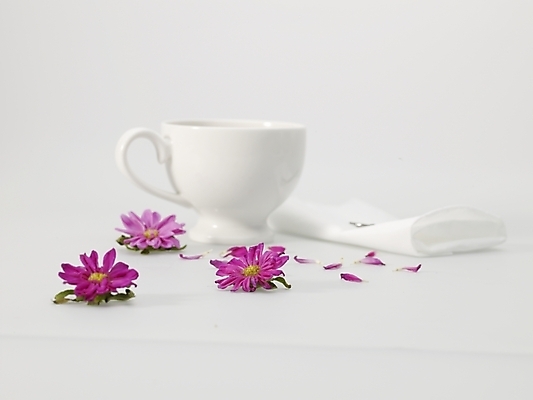 포토 JPG 스튜디오촬영 꽃잎 꽃 커피 음료 음식 생활용품 실내 누끼 사람없음 보라색 커피잔 찻잔 냅킨 국내포토 식물 컬러 잔 내부 오브젝트 파일형식