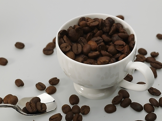 포토 JPG 스튜디오촬영 커피 실내 근접촬영 사람없음 하이앵글 갈색 숟가락 원두 흰색 커피잔 찻잔 티스푼 원두커피 국내포토 음료 뷰포인트 컬러 잔 수저 내부 파일형식