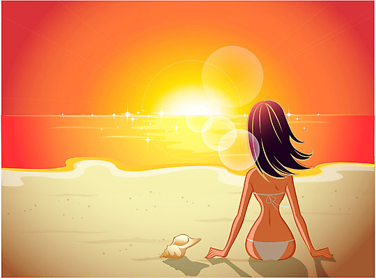 EPS 계절 여자 수영복 바다 여행 포즈 일러스트 휴가 휴식 한명 사람 20대 성인 야외 여름 여름휴가 바캉스 비키니 모래사장 일몰 대서 여자만 여자한명만 성인여자만 청년만 청년여자만 성인한명만 청년여자한명만 성인여자한명만 성인만 국내일러스트 1 옷 컨셉 청년 노을 절기 파일형식 벡터 여름_계절