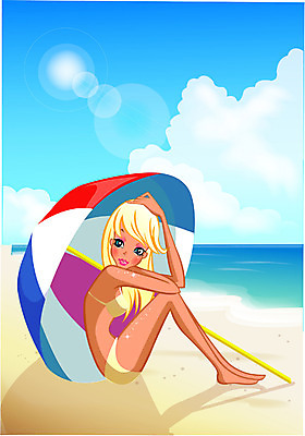 EPS 주간 계절 여자 수영복 바다 여행 포즈 일러스트 휴가 휴식 한명 사람 20대 성인 해변 야외 여름 여름휴가 바캉스 비키니 모래사장 파라솔 선탠 여자만 여자한명만 성인여자만 청년만 청년여자만 성인한명만 청년여자한명만 성인여자한명만 성인만 국내일러스트 자연요소 1 옷 컨셉 청년 파일형식 벡터 여름_계절