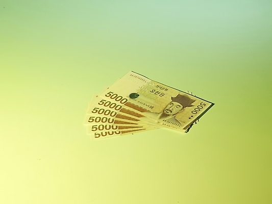 포토 JPG 스튜디오촬영 지폐 돈 실내 누끼 사람없음 가로 금융 경제 오브젝트 여러장 오천원 국내포토 다수 내부 재산 파일형식