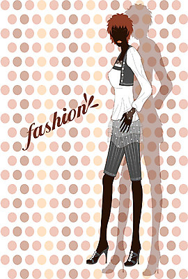 EPS 전신 모델 직업 여자 패션 포즈 일러스트 한명 사람 20대 성인 여자만 여자한명만 성인여자만 청년만 청년여자만 성인한명만 청년여자한명만 성인여자한명만 성인만 국내일러스트 1 청년 파일형식 벡터