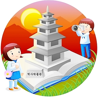 EPS 전신 학생 여자 어린이교육 교육 남자 교복 초등학생 어린이 고건축 일러스트 한국 서기 사람 소녀 소년 야외 두명 친구 카메라 탑 촬영 문화재 체험학습 역사 견학 답사 어린이만 국내일러스트 건축물 옷 아시아 관계 모션 전자제품 체험 파일형식 벡터