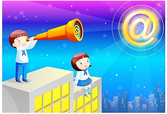 EPS 학생 여자 어린이교육 교육 남자 교복 초등학생 어린이 인터넷 일러스트 밤하늘 하늘 사람 소녀 빌딩 소년 야외 두명 건물 친구 망원경 관찰 골뱅이기호 어린이만 국내일러스트 건축물 기호 옷 관계 모션 야간 파일형식 벡터