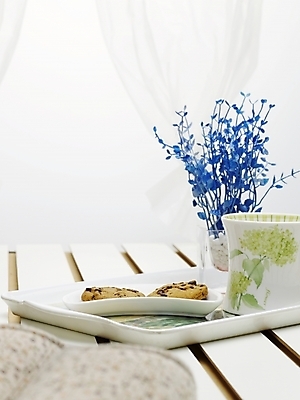 포토 JPG 스튜디오촬영 접시 음식 디저트 슬리퍼 쟁반 실내 사람없음 장식 세로 파란색 인테리어 갈색 쿠키 제과 머그컵 흰색 찻잔 미니화분 국내포토 식기 디자인 화분 컬러 신발 잔 내부 컵 제과제빵 파일형식