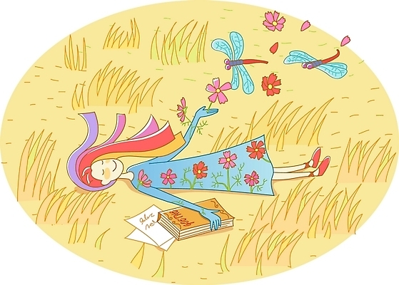 EPS 사계절 계절 여자 여유 일러스트 자연 휴식 한명 사람 초원 20대 성인 야외 책 하이앵글 가을 잠자리 코스모스 여자만 여자한명만 성인여자만 청년만 청년여자만 성인한명만 청년여자한명만 성인여자한명만 성인만 국내일러스트 1 꽃 감정 뷰포인트 곤충 컨셉 청년 생태계 파일형식 벡터