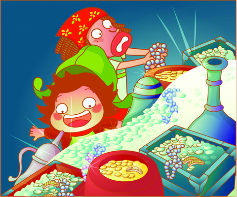 EPS 남자 여행 일러스트 휴가 사람 소년 두명 도전 보물 금은보화 남자만 국내일러스트 어린이 파일형식 벡터