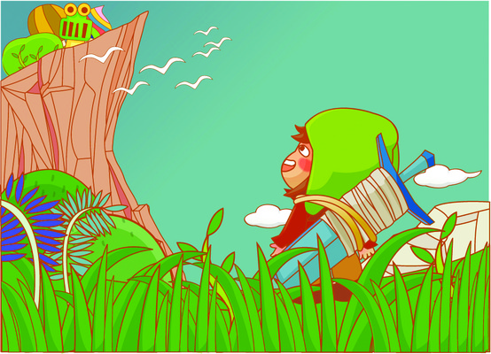 EPS 주간 나무 남자 로우앵글 여행 일러스트 청소년 조류 휴가 한명 사람 소년 초원 야외 10대 판타지 장난감 마을 절벽 도전 풀 칼 전사 남자만 남자한명만 십대만 십대남자만 십대남자한명만 국내일러스트 자연요소 식물 동물 1 어린이 뷰포인트 상상 파일형식 벡터