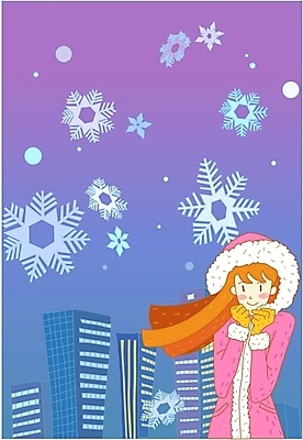 EPS 사계절 계절 여자 겨울 일러스트 자연 한명 사람 빌딩 20대 성인 야외 눈 도시 눈송이 여자만 여자한명만 성인여자만 청년만 청년여자만 성인한명만 청년여자한명만 성인여자한명만 성인만 국내일러스트 자연요소 1 날씨 눈_날씨 청년 건물 생태계 파일형식 벡터