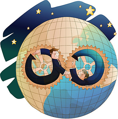 EPS 남자 별 지구 일러스트 비즈니스 협력 사람 두명 경제 지구본 비즈니스맨 톱니바퀴 남자만 국내일러스트 자연요소 직장인 파일형식 벡터