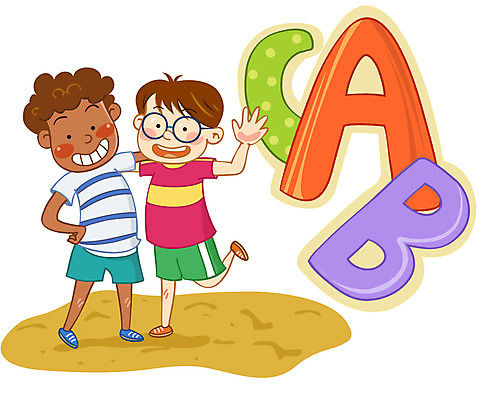 EPS 전신 서양인 알파벳 영어 계절 어린이교육 교육 남자 초등학생 어린이 흑인 일러스트 교과목 어깨동무 대문자 영어교육 사람 동양인 소년 두명 친구 희망 꿈 남자만 어린이만 소년만 국내일러스트 외국인 문자 학생 감정 포즈 관계 인종 파일형식 벡터