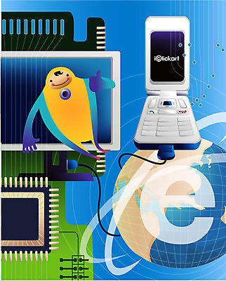 EPS 산업 지구 인터넷 일러스트 비즈니스 정보통신 정보기술 스마트폰 메모리칩 반도체 공유 소통 가상인물 국내일러스트 컨셉 통신 상상 기술 핸드폰 스마트기기 정보 부속품 파일형식 벡터