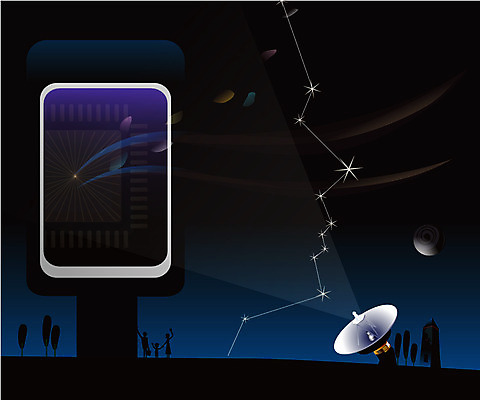 EPS 산업 일러스트 비즈니스 정보통신 정보기술 사람없음 야외 스마트폰 우주 장비 메모리칩 위성안테나 소통 네트웍장비 국내일러스트 컨셉 통신 기술 안테나 핸드폰 스마트기기 정보 부속품 파일형식 벡터