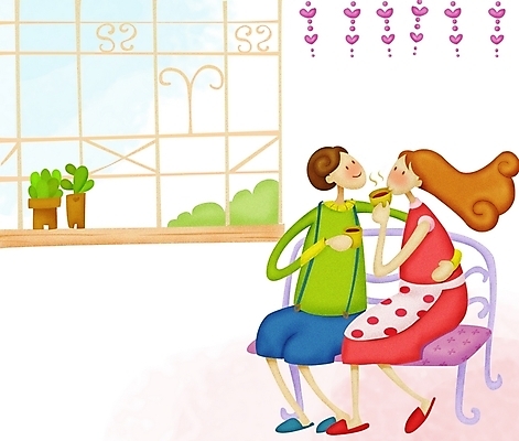 주간 PSD 커플 여자 남자 행복 감정 화분 거실 의자 데이트 일러스트 티타임 실내 사랑 사람 두명 기쁨 로맨틱 마시기 차 차마시기 국내일러스트 자연요소 음료 가구 컨셉 관계 모션 휴식 내부 파일형식