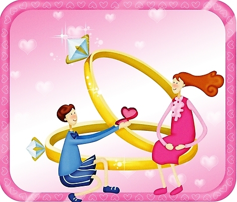 PSD 커플 여자 남자 행복 감정 프로포즈 일러스트 사랑 사람 두명 로맨틱 반지 국내일러스트 컨셉 장신구 관계 파일형식