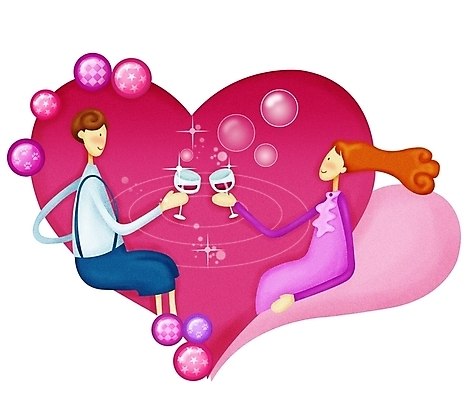 PSD 커플 여자 남자 행복 감정 와인잔 일러스트 사랑 사람 두명 와인 로맨틱 하트 와인데이 국내일러스트 모양 컨셉 술잔 관계 데이이벤트 주류 파일형식