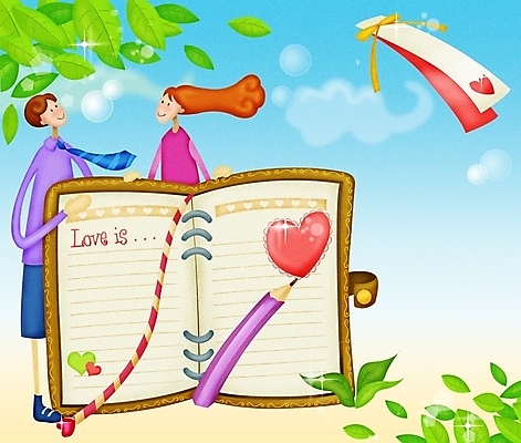 주간 PSD 커플 여자 남자 행복 감정 일러스트 나뭇잎 사랑 사람 야외 두명 연필 다이어리 로맨틱 다이어리데이 국내일러스트 카드프레임 자연요소 컨셉 잎 관계 데이이벤트 학용품 프레임 필기구 사무용품 파일형식