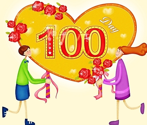 PSD 커플 여자 기념일 남자 꽃 행복 감정 일러스트 사랑 사람 이벤트 두명 기쁨 로맨틱 100일 백일 국내일러스트 식물 컨셉 관계 파일형식