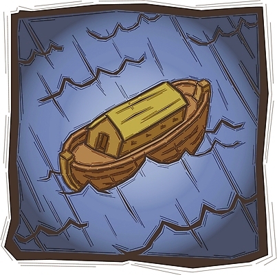 EPS 기독교 종교 파도 바다 수상교통 일러스트 사람없음 야외 하이앵글 비 급류 홍수 노아의방주 방주 국내일러스트 자연요소 교통수단 뷰포인트 날씨 자연재해 파일형식 벡터