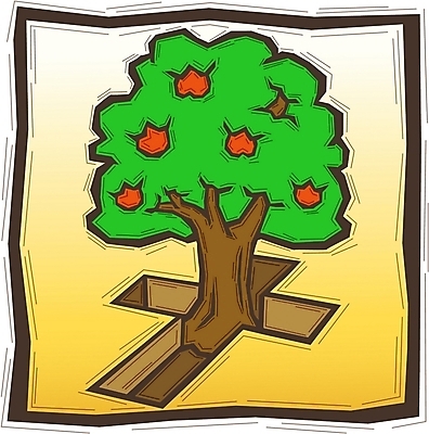 EPS 나무 식물 열매 기독교 종교 십자가 일러스트 한그루 사람없음 국내일러스트 1 파일형식 벡터