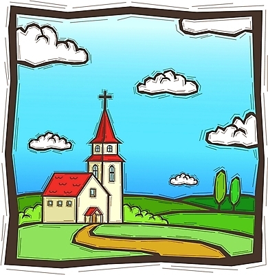 EPS 주간 구름 시설물 현대건축 건축 기독교 종교 길 일러스트 종교건축 종교시설 하늘 사람없음 야외 교회 국내일러스트 자연요소 건축물 건물 시설 파일형식 벡터