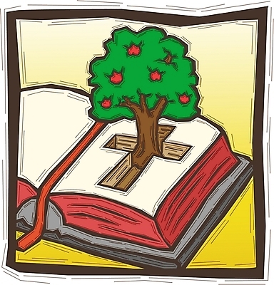 EPS 나무 열매 기독교 종교 십자가 일러스트 종교용품 기독교용품 한그루 사람없음 성경 성경공부 국내일러스트 식물 1 학습 파일형식 벡터