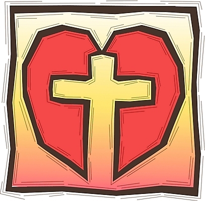 EPS PSD 기독교 종교 십자가 일러스트 종교용품 기독교용품 사랑 사람없음 하트 국내일러스트 모양 감정 파일형식 벡터