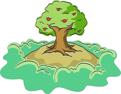 EPS 나무 식물 열매 기독교 종교 일러스트 한그루 사람없음 야외 성경 성경이야기 선악과 에덴동산 국내일러스트 1 종교용품 이야기 파일형식 벡터