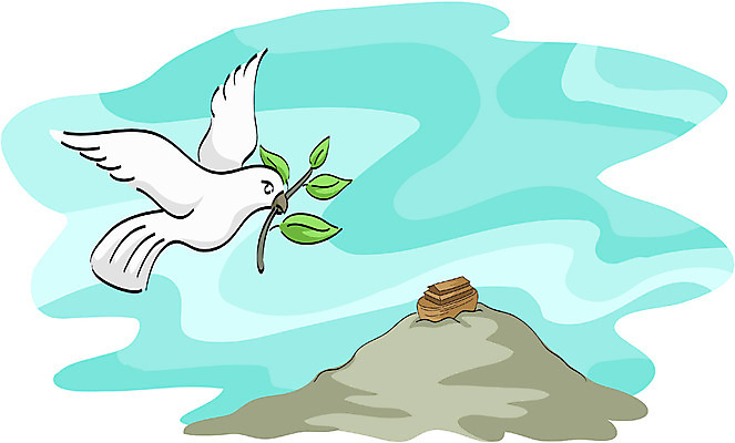 EPS 동물 척추동물 기독교 종교 일러스트 조류 사람없음 야외 성경 나뭇가지 비둘기 성경이야기 노아의방주 방주 선박 국내일러스트 나무 수상교통 종교용품 이야기 파일형식 벡터