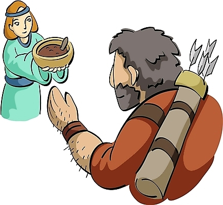 EPS 남자 기독교 종교 일러스트 사람 두명 성경이야기 야곱 팥죽 남자만 국내일러스트 이야기 죽 파일형식 벡터