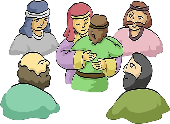 EPS 남자 기독교 종교 일러스트 포옹 사람 여러명 성경이야기 형제 요셉 남자만 국내일러스트 다수 가족 안기 이야기 파일형식 벡터
