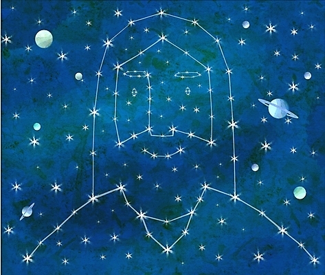 PSD 남자 별 기독교 종교 일러스트 페인터 하늘 사람 우주 별자리 예수 하나님 남자만 국내일러스트 자연요소 페인팅 신_종교 파일형식