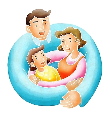 JPG 여자 남자 딸 행복 기독교 종교 어린이 일러스트 가족 페인터 엄마 사랑 사람 세명 화목 자녀 기독교인 아빠 보호 신앙인 국내일러스트 감정 컨셉 관계 페인팅 파일형식