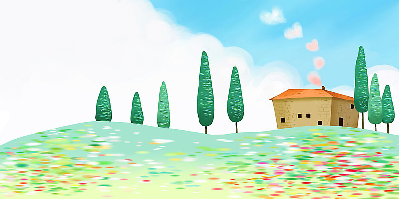 주간 PSD 나무 시설물 현대건축 건축 꽃 백그라운드 일러스트 자연 페인터 하늘 주택 풍경 사람없음 야외 연기 언덕 국내일러스트 자연요소 식물 건축물 페인팅 건물 생태계 파일형식