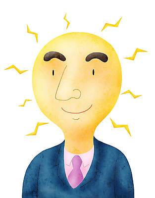 JPG 일러스트 비즈니스 전구 페인터 아이디어 사람 20대 성인 사람없음 빛 직장인 청년만 성인만 국내일러스트 직업 컨셉 페인팅 청년 파일형식