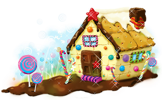 PSD 시설물 현대건축 건축 일러스트 상상 페인터 동화 주택 막대사탕 사람없음 판타지 과자 과자집 헨젤과그레텔 국내일러스트 건축물 페인팅 디저트 사탕 건물 파일형식