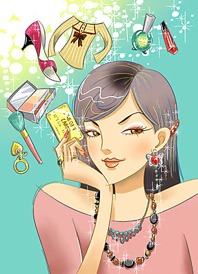 PSD 우먼라이프 라이프스타일 잡화 옷 여자 패션 신발 생각 일러스트 목걸이 페인터 한명 사람 상반신 20대 성인 쇼핑 귀걸이 화장품 립스틱 신용카드 고민 블라우스 매니큐어 여자만 여자한명만 성인여자만 청년만 청년여자만 성인한명만 청년여자한명만 성인여자한명만 성인만 국내일러스트 1 감정 상의 장신구 페인팅 청년 생활 금융 뷰티 파일형식