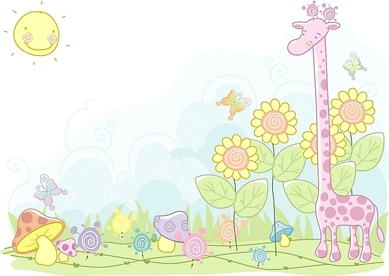 EPS 주간 동물 척추동물 육지동물 사계절 계절 꽃 나비 백그라운드 일러스트 포유류 자연 하늘 해바라기 풍경 사람없음 야외 태양 버섯 봄 기린 그린백그라운드 국내일러스트 자연요소 식물 곤충 생태계 파일형식 벡터