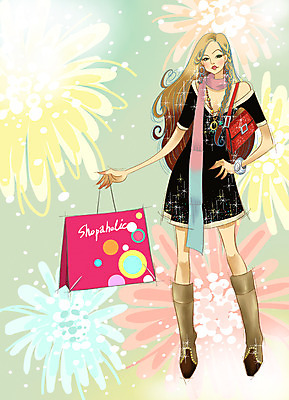 전신 PSD 모델 우먼라이프 라이프스타일 긴머리 원피스 여자 패션 포즈 일러스트 목걸이 페인터 부츠 한명 사람 20대 성인 쇼핑 쇼핑백 귀걸이 스카프 핸드백 여자만 여자한명만 성인여자만 청년만 청년여자만 성인한명만 청년여자한명만 성인여자한명만 성인만 국내일러스트 1 헤어스타일 옷 신발 가방 장신구 페인팅 청년 생활 목도리 파일형식