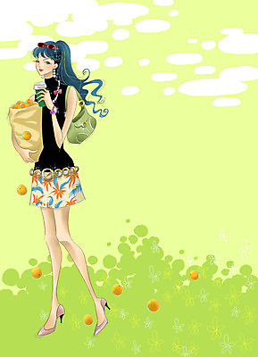 전신 PSD 모델 우먼라이프 라이프스타일 긴머리 여자 패션 커피 포즈 오렌지 과일 일러스트 목걸이 페인터 한명 사람 20대 성인 쇼핑 선글라스 쇼핑백 귀걸이 미니스커트 손목시계 여자만 여자한명만 성인여자만 청년만 청년여자만 성인한명만 청년여자한명만 성인여자한명만 성인만 국내일러스트 1 헤어스타일 안경 음료 시계 가방 장신구 페인팅 청년 생활 치마 파일형식