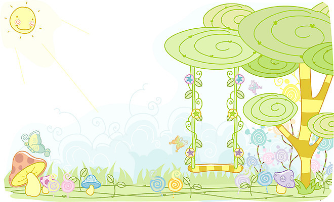 EPS 주간 나무 식물 사계절 계절 꽃 나비 백그라운드 일러스트 자연 하늘 풍경 사람없음 야외 태양 버섯 봄 그네 그린백그라운드 나무그네 봄배경 국내일러스트 자연요소 곤충 생태계 파일형식 벡터