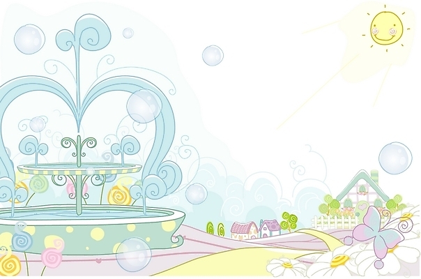 EPS 주간 자연요소 사계절 계절 꽃 나비 백그라운드 일러스트 자연 하늘 주택 풍경 사람없음 야외 태양 마을 봄 물방울 분수 공기방울 분수대 그린백그라운드 분수_분수대 봄배경 국내일러스트 식물 곤충 건물 생태계 파일형식 벡터