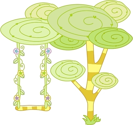 EPS 나무 식물 사계절 계절 꽃 백그라운드 일러스트 상상 자연 사람없음 봄 그네 그린백그라운드 봄배경 국내일러스트 생태계 파일형식 벡터