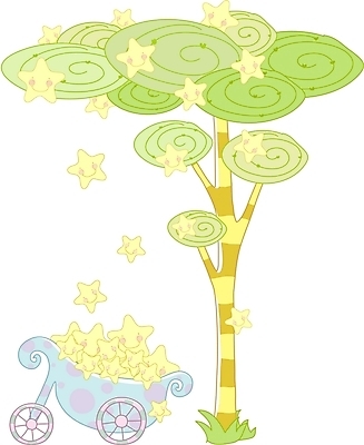 EPS 나무 식물 사계절 계절 별 백그라운드 일러스트 상상 자연 사람없음 수레 봄 그린백그라운드 봄배경 국내일러스트 자연요소 카트 생태계 파일형식 벡터